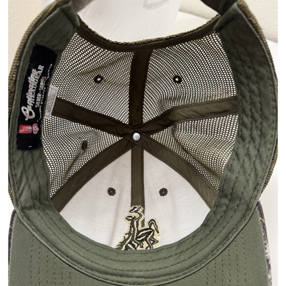Wyoming Cowboys Mossy Oak Camo Hat Mesh Olive Green Adjustable Captivating HG - Picture 6 of 10